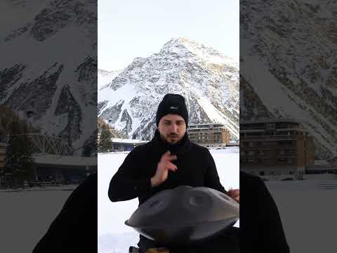 Snow music 🎶 #handpanmusic #hang #music #snowmusic #mountainsmusic #wintermusic #handpanmusician