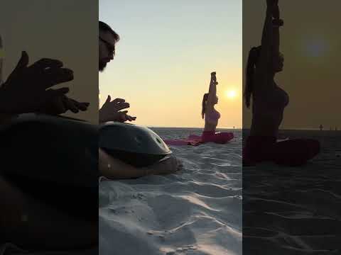G dorian Handpan Yoga music #sunset #beach #travel