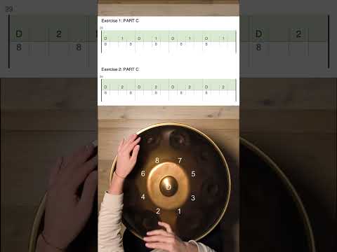 Handpan Tutorial, Exercise for Hang Massive-Once Again Part C, D Kurd, Learn with Kristina Savkova