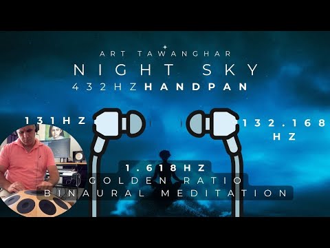 Sky Night Amara 432Hz Handpan recording Golden ratio binaural meditation