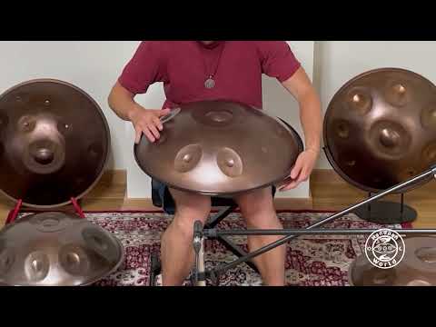 Lumar Handpan B2 Dominant Phrygian 14 | Titan Steel | 440Hz | B/ (C D# E) F# (G) A B D# E F# (G) A B