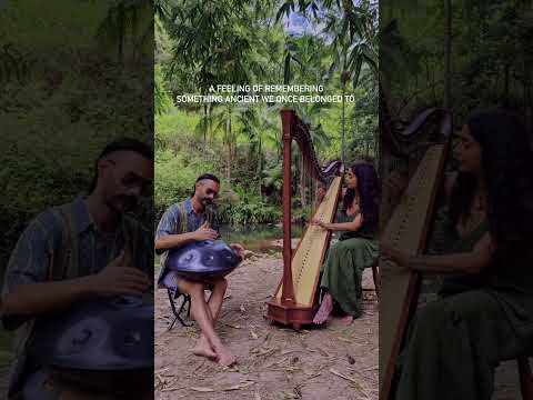 Connection through music goes deeper than words ✨️ #handpan #harp #mindfulpresence #soundhealing