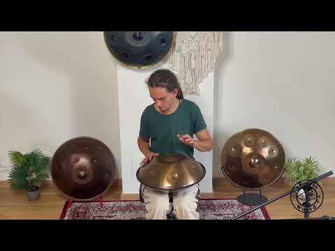 Aelo Mini Handpan | D Kurd 10 | Edelstahl (Stainless) | 440Hz | D3/ A (Bb) C D E F G (A C)