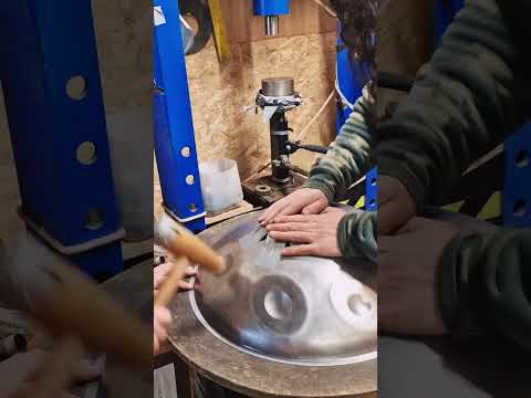 How to build a handpan - hammering a double ding | Handpan Maker | Learning to build my own handpans