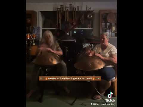 🛸🎶Women of Steel playing E Minor Celtic handpans by @tactahandpans and @spirithandpans 🎶🛸