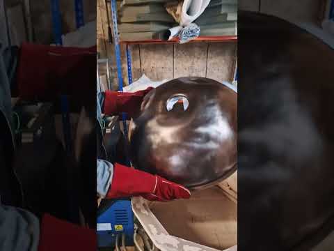 Cooking a handpan! | Handpan Maker | Putting a handpan in a kiln