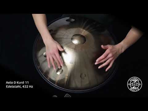Aelo Handpan D Kurd 11 | Edelstahl (Stainless) | 440Hz | Scale: D/ (F G) A Bb C D E F G A