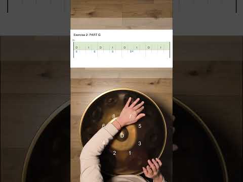 Handpan Tutorial, Exercise for Hang Massive-Once Again Part G 2, D Kurd, Learn with Kristina Savkova