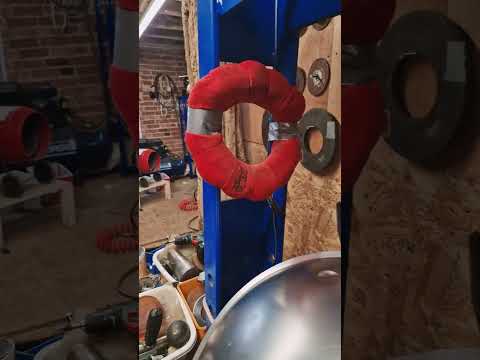 Pressing dimples on a handpan | Handpan Maker | Learning to build my own handpans