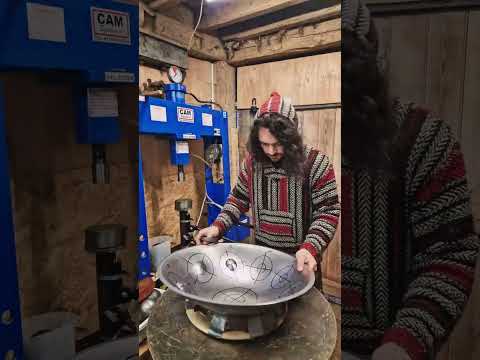 Pressing a D Kurd 10 Speedrun Start to Finish | Handpan Maker | Learning to build my own handpans!