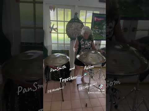 🛸🎶 💕 @pansmithhandpans7080  and @AxiomHandpans  .. Together 💕 🎶🛸