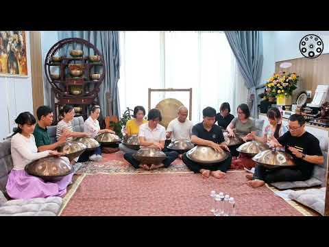 12 HANDPANS play IN THE END | K20 HANG DRUM VIETNAM by Long Percussion
