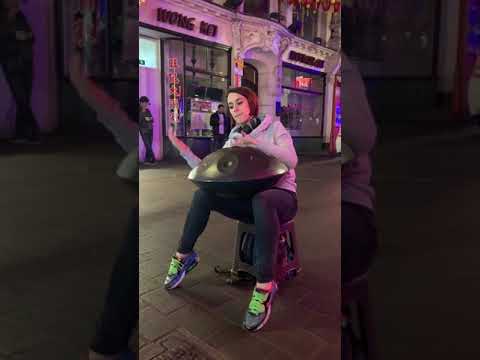 Handpan Busking Snippet | Chinatown London | One of My First Street Music Sessions