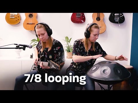 Groovy 7/8 live looping with Handpan and Guitar | RC505