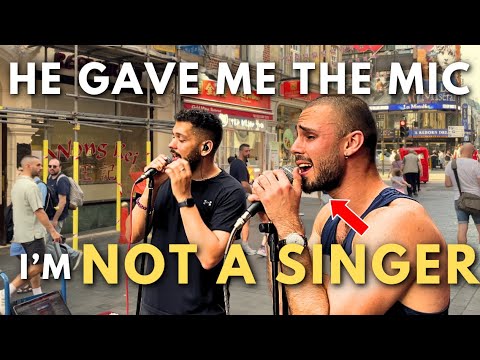 AMAZING Street Performer Asks Me To SING With Him | Oceans by HillSong United