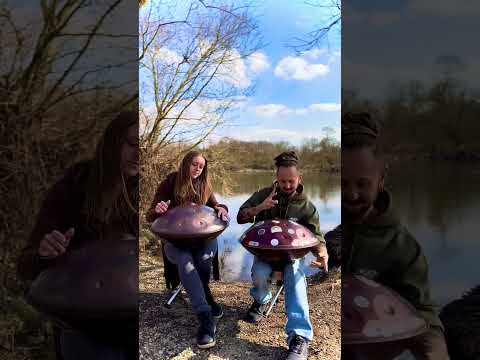 Siblings💗 #handpan ##siblings #nature #backdrop #mesmerizing #musician #awesome #jugalbandi