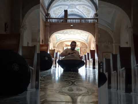 Hand Pan Hijaz Dm | Playing with the great acoustic in the Church. The Holistic Sound bringing Peace