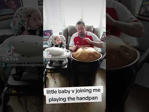 little baby v joining meplaying the handpan #handpan #handpanmusic #viral #foryou #reels #happy