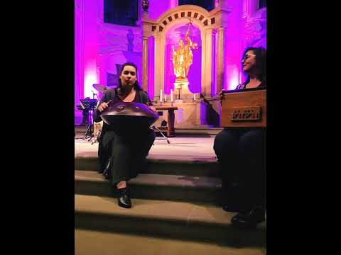 Voice&Handpan- channeled sounds in a church!🎶 #channeling #handpanmusic #healingsounds #church