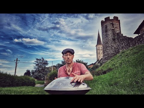 SLEEPING THOUGHTS - Handpan D Kurd 18 notes ember steel