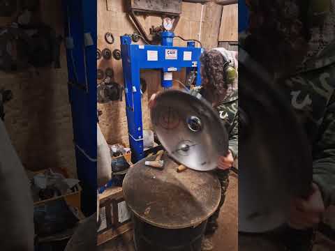 Hammering a Double Dimple | Handpan Maker | Learning to build my own handpans