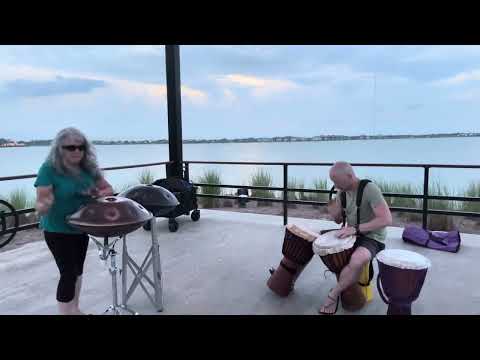 🛸🎶🪘 … There’s always a diehard or two who’ll still end up at a drum circle in spite of the rain!  💕