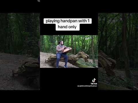 playing handpan with 1 hand only #handpan #nature #music #pagan #light #spiritual #spirituality #fyp
