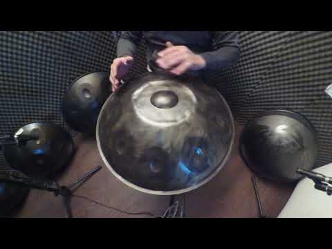 800 euro  MADE IN ITALY 100%  AMA Handpan  ACCIAIO /STAINLESS STEEL   - scale D-KURD -  Nr. ( 1.23 )