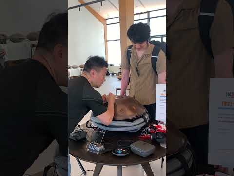 At the Asian Handpan Art Festival, Teacher Ouyang session while testing the Muling HMP-2 pickup