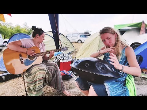 Ozora Festival 2022 Camp Jam | Handpan & Guitar