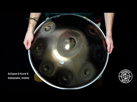 Eclipse Handpan | D Kurd 9 | Edelstahl | 440Hz | D/ A Bb C D E F G A