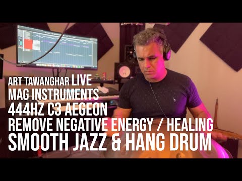 Hand Pan + Smooth Jazz  | Mystical Yoga Music | Relaxing Music with Bird Sounds + Rain