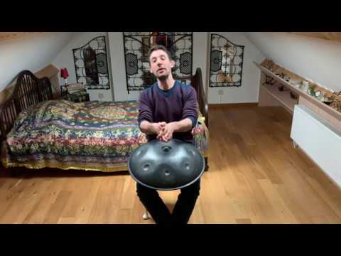 Handpan Tutorial 1 part 3, intermediate level, by Gerard Spencer