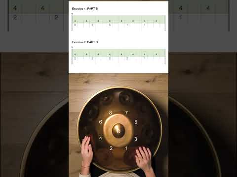 Fast Version, Handpan Tutorial, Exercise B for Hang Massive-Once Again, D Kurd, Kristina Savkova