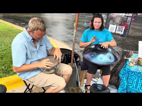 Handpan and dombek jamming at the farmer’s market