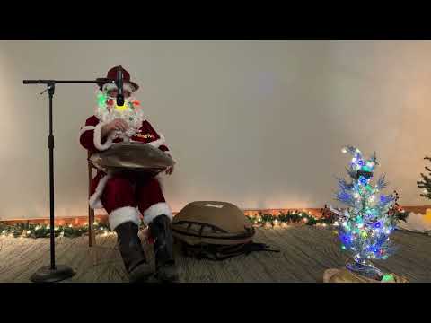 Handpan Santa at Dyck Arboretum Prairie Lights 2024