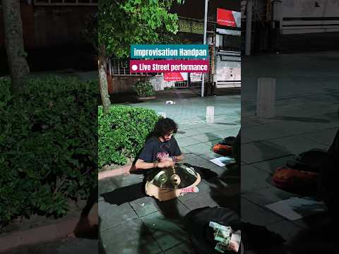 Handpan live performance in Rasht St. #shorts #handpan