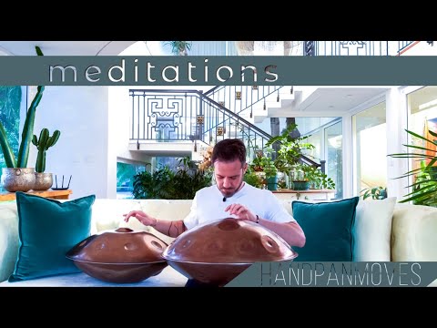 17 MIN of RELAXING BACKGROUND HANDPAN MUSIC #6. Soothing background with light changes in 4K.