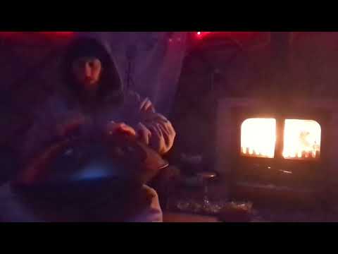 jamming by the fire with my C# Amara Handpan