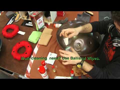 Ballistol Spray -Weekly treatment on Handpan ( Meraki 2015)
