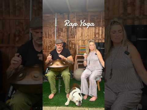 Testing out a little rap yoga 🧘 #yoga #rapyoga #handpanmusic #handpan