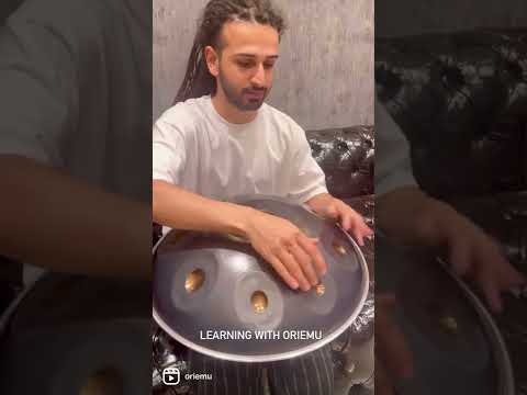 Handpan/hangdrum learning with oriemu/easy learn/chords progression in D kurd/اموزش هنگدرام هندپن