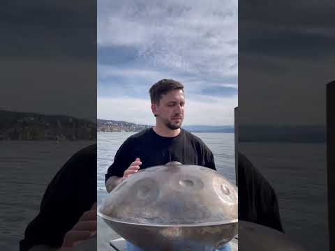 Musical duet with a beautiful lake 🫧🎶.   #handpan #hang #hangdrum #handpanmusic #swissmusic