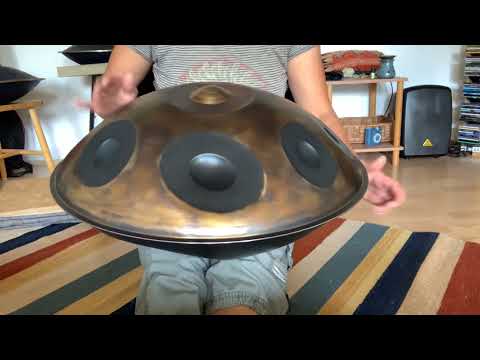 "First Piece" on Handpan F Voyager, Leaf Sound Sculpture