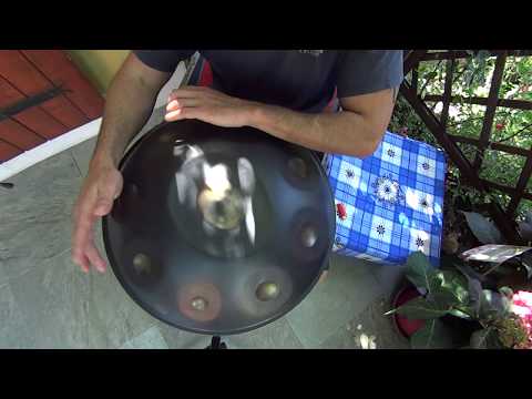 Handpan (no Hang) MERAKI B Celtic Minor recorded with Sony HDR MV1  (better with Headphones)