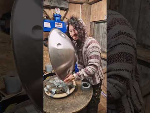 Pressing handpan notes start to finish | Handpan Maker | Learning to build my own handpans