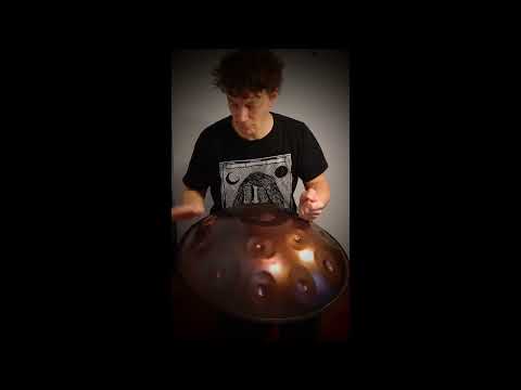 "Spinning into Space" F Low Pygmy 15+1 Ember Steel Cenz Handpan