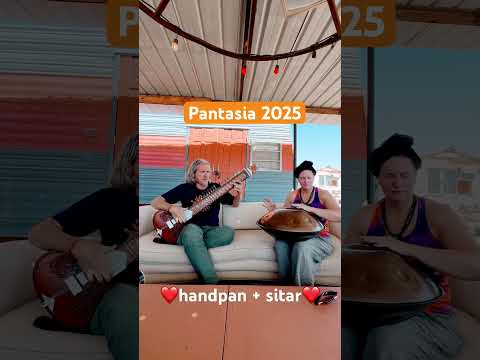 Handpan + Sitar=Faboo Jam w/@efolson  #handpan #sitar #pantasia D Kurd 11 @hamsahandpans4292
