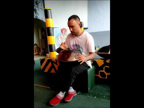 9-нотный Handpan MINI от мастера IMAGO (Ханг/Хэндпан) - строй Hijaz Kiar (Ø45) - Евгений Неваленный