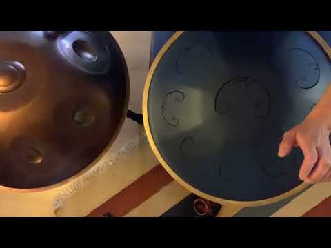 "Bells" on C# Ragadesh Handpan, Leaf Sound Sculpture and B Mayor Rav Vast
